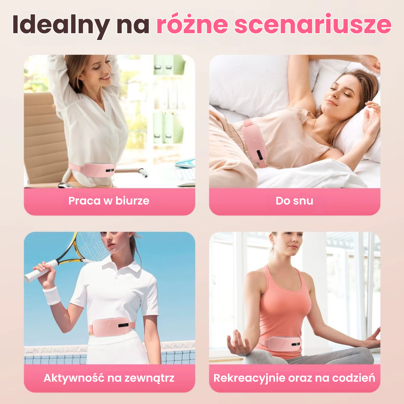 CozyBelly - Pas grzewczy łagodzący bóle menstruacyjne