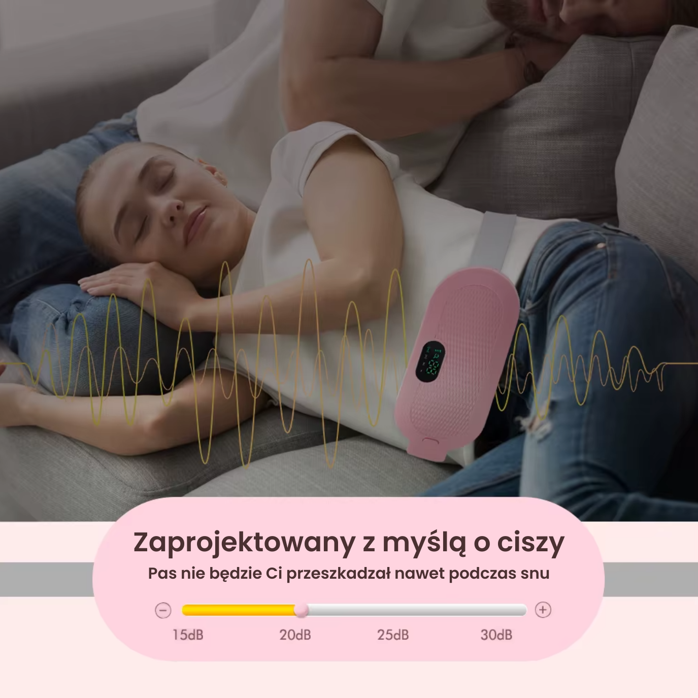 CozyBelly - Pas grzewczy łagodzący bóle menstruacyjne