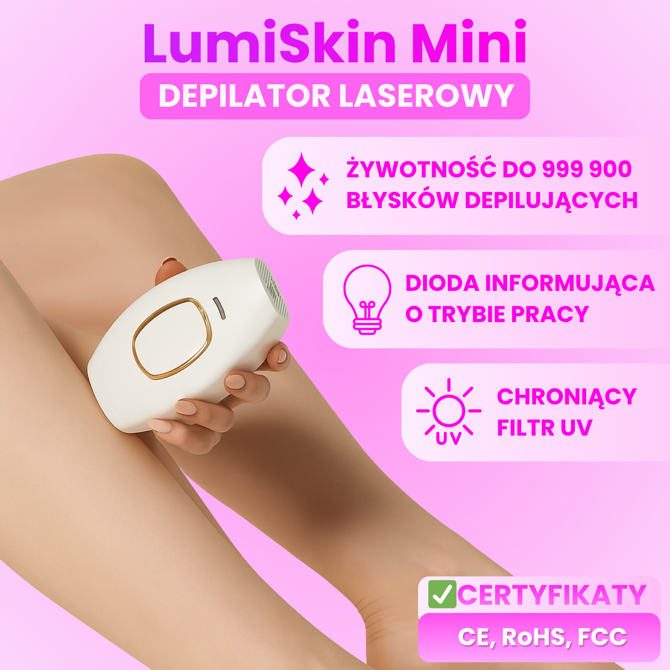 LumiSkin Mini - Depilator laserowy