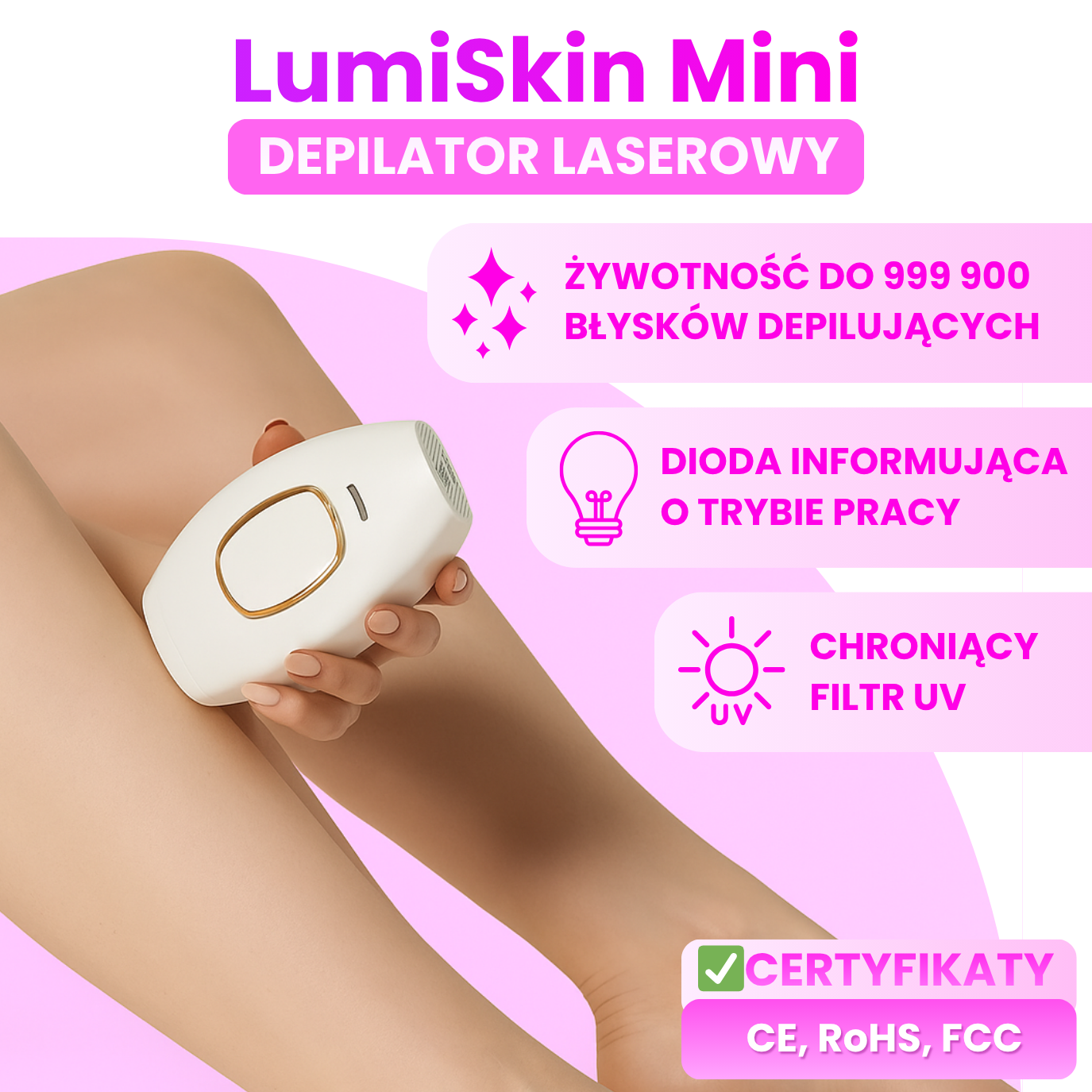 LumiSkin Mini - Depilator laserowy